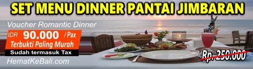 Promo Set Menu Dinner Pantai Jimbaran